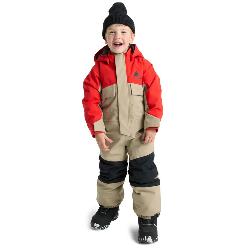 Burton Toddlersâ€™ 2-Layer Insulated One Piece â€“ Waterproof Winter Snowsuit for Boys & Girls â€“ Flame Scarlet/Summit Taupe, 4T - Image 1