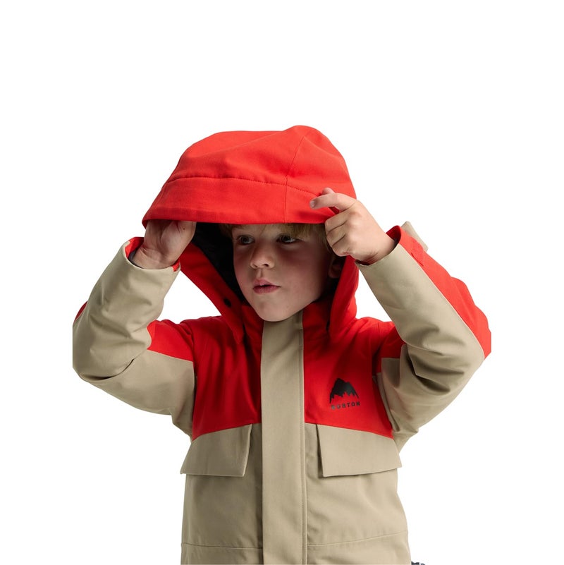 Burton Toddlersâ€™ 2-Layer Insulated One Piece â€“ Waterproof Winter Snowsuit for Boys & Girls â€“ Flame Scarlet/Summit Taupe, 4T - Image 4
