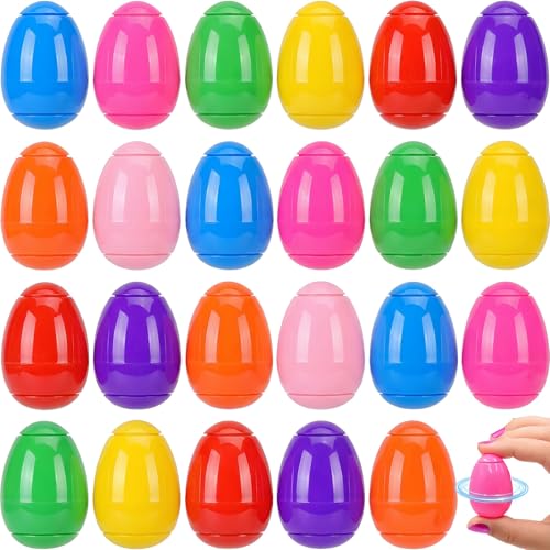 Howzcci 24 Pack Easter Egg Fidget Spinner Toys Novelty Spinning Tops Toys for Kids Boys Girls Easter Egg Hunt Easter Basket Stuffers Party Favors Gifts - Image 1