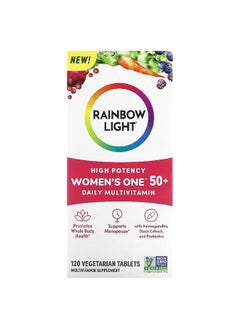 Rainbow Light Rainbow Light, Women's One 50+, Daily Multivitamin, High Potency, 120 Vegetarian Tablets  - Image 1
