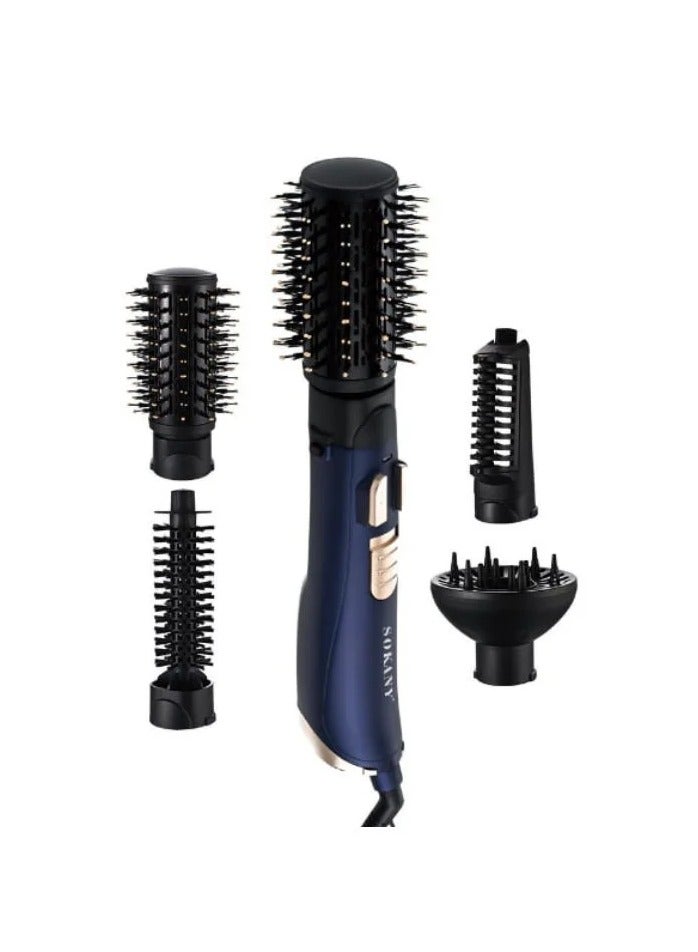 sokany Sokany 4 in 1 1400W Rotating Hair Dryer Set SK-15007 One Step Hair Dryer Professional Hair Straightener Hair Brush Hair Styling Brush Curling Iron Hot Air Brush (Modern Technology with 1 Year Warranty) - Image 1