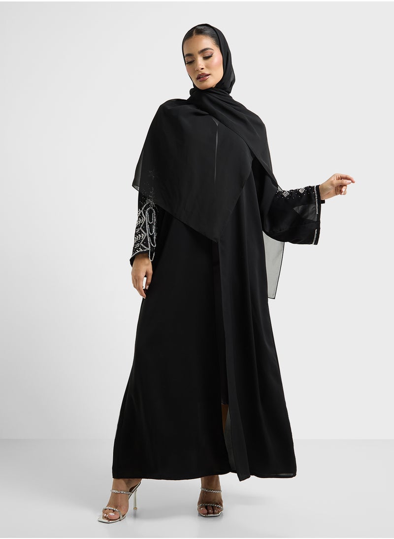 Khizana Embellished Abaya With Sheila  - Image 1