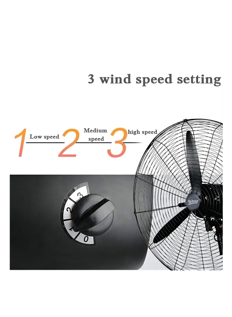 Wtrtr 30 Inch Industrial High Power Fan,260W,Oscillating Exhaust Fan,Mechanical Floor Fans (30 Inch) - Image 3