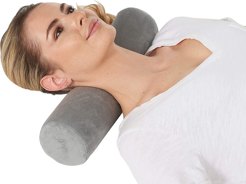 HANNEA® Cervical Neck Roll Pillow, Memory Foam Pillow, Cylinder Round Pillow, Pain Relief Neck Pillows for Sleeping Support, Removable Washable Cover - Image 1