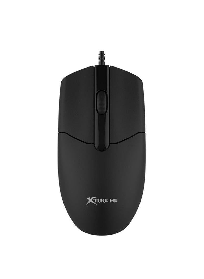 XTRIKE ME GM-124 Wired Office Mouse With Ergonomic Design Black Body - Image 3