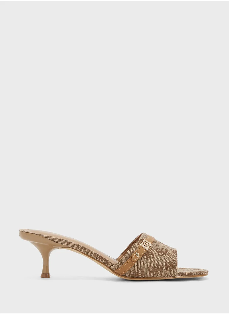 GUESS Single Strap Mid Heel  Sandals