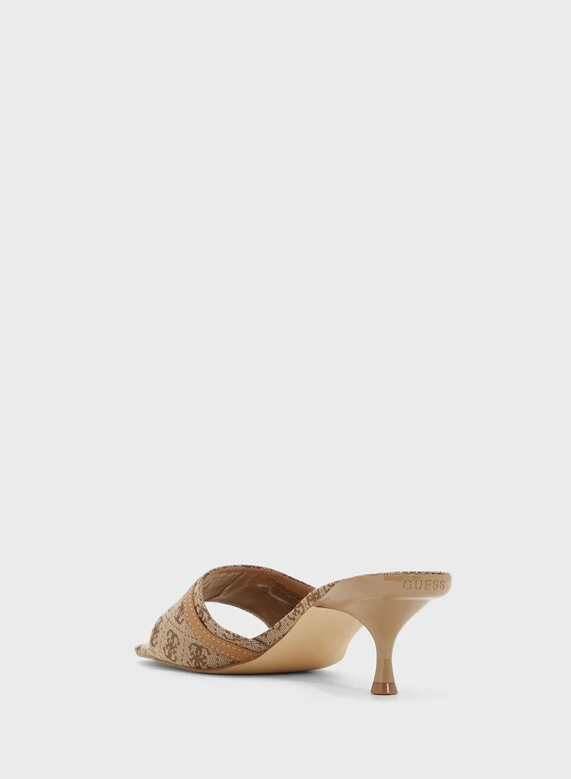 GUESS Single Strap Mid Heel  Sandals