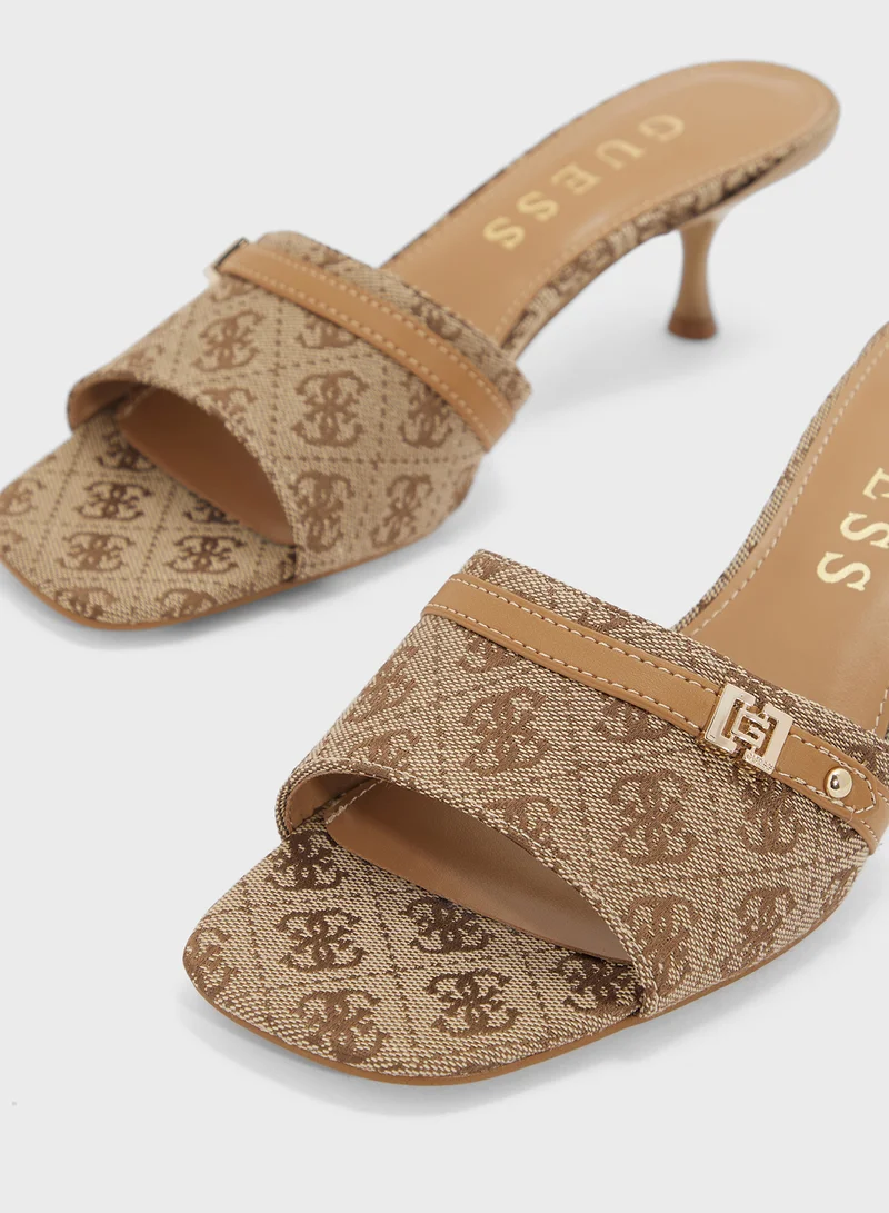 GUESS Single Strap Mid Heel  Sandals