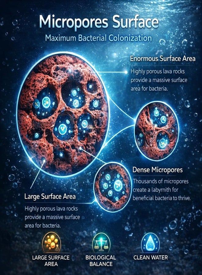 VAYINATO Aquatic Remedies X-Lava Filter Media, 800ML (600G) | The Finest Hand Picked Volcano Lava Porous and Water Treatment Filter Media for Aquarium (Pack of 2) - Image 5