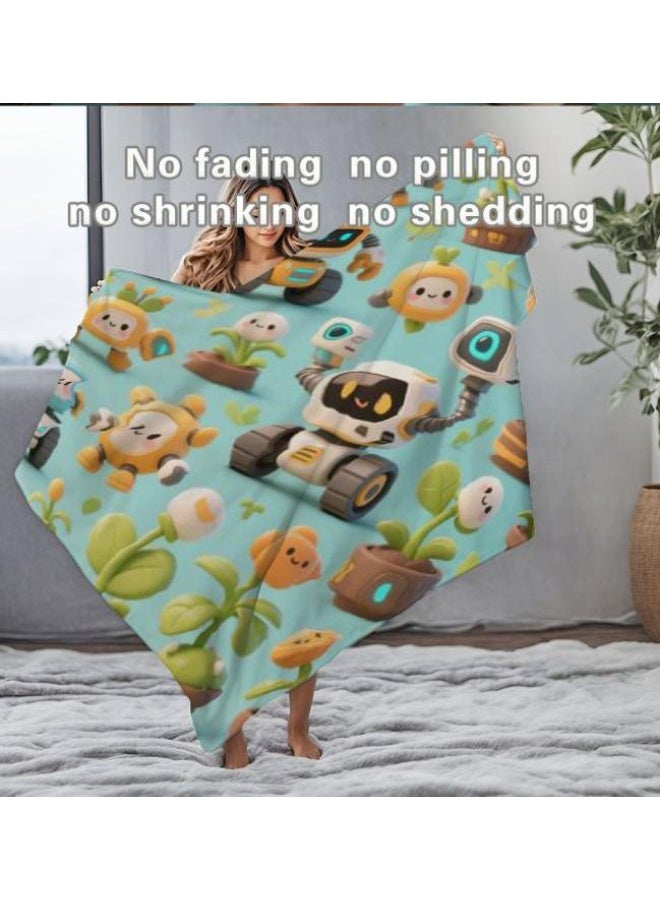 general Baby and children's cartoon flannel thin blanket (warm and comfortable, suitable for sleep, game use) 70cm*100cm - Image 2