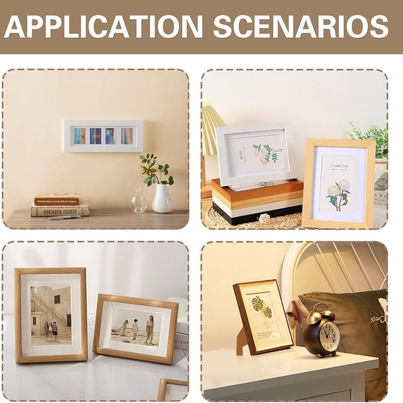 Picture Frame Stand 3pcs with Adhesive Easel Backing Stainless Steel Display Home Office - Image 3