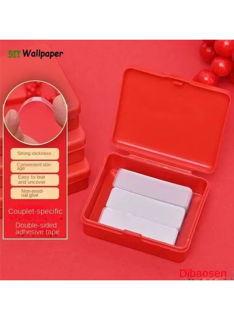 A set of transparent (double-sided) adhesive tapes in a box containing between 50 and 60 pieces per box. - Image 4