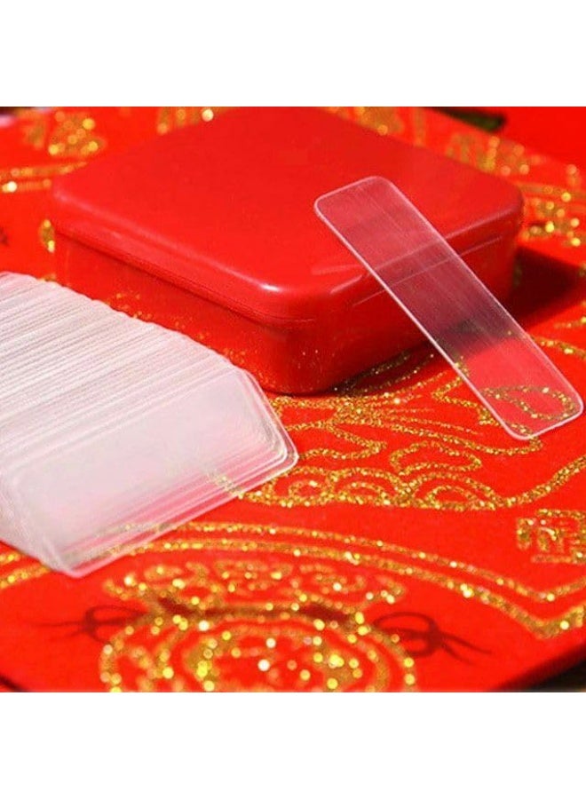 A set of transparent (double-sided) adhesive tapes in a box containing between 50 and 60 pieces per box. - Image 5