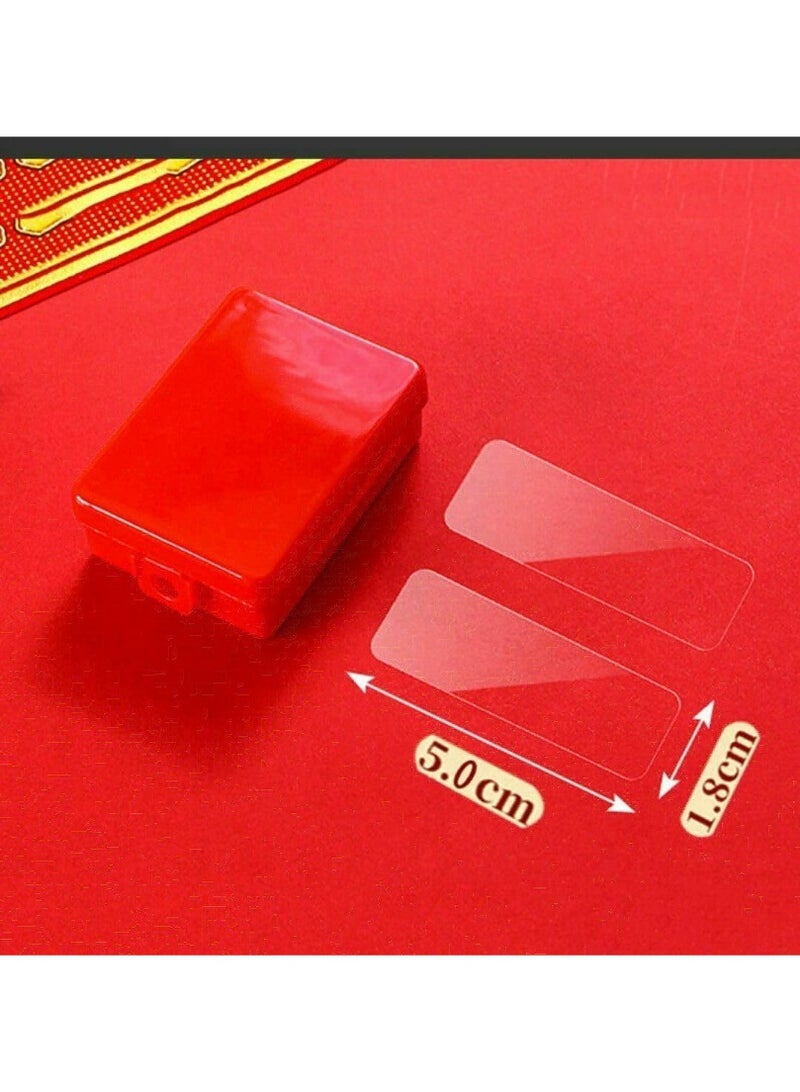 A set of transparent (double-sided) adhesive tapes in a box containing between 50 and 60 pieces per box. - Image 4