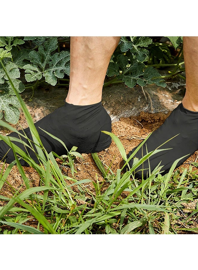 5 أزواج من أغطية الأحذية المقاومة للماء، غير مقاومة للماء مقاومة للمطر السيليكون الواقي من غطاء الأحذية للرجال، النساء -ل - Image 5