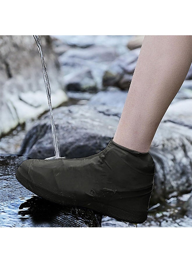 5 أزواج من أغطية الأحذية المقاومة للماء، غير مقاومة للماء مقاومة للمطر السيليكون الواقي من غطاء الأحذية للرجال، النساء -ل - Image 4
