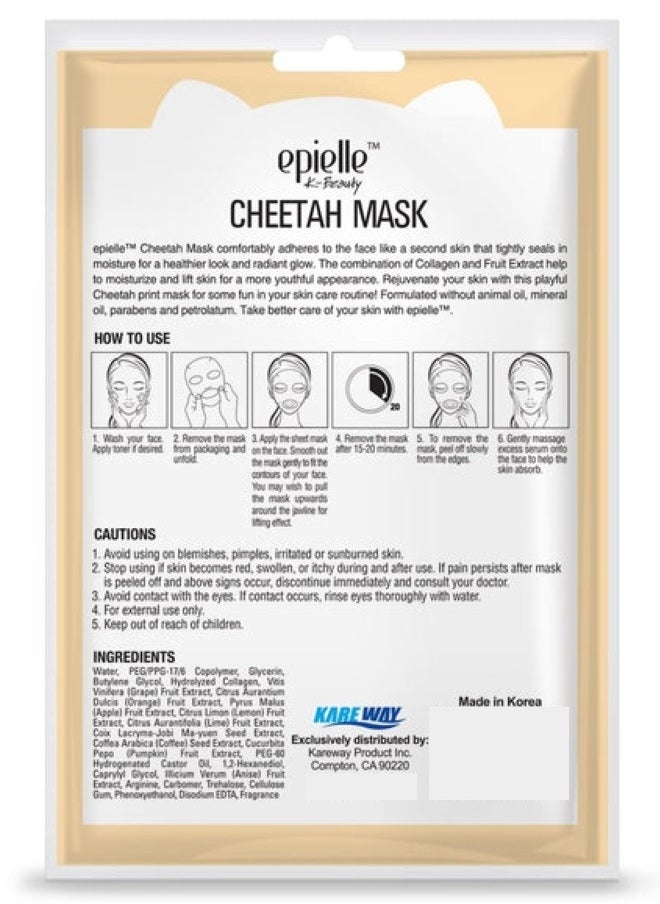 Epielle - Cheetah Character Mask For Moisturizing & Lifting - Image 1