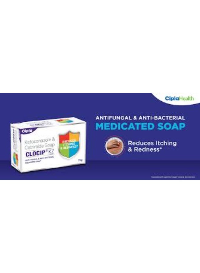 Cipla صابون سيبلا كلوسيب KZ - صابون من الدرجة 1 يقاوم العدوى الفطرية والحكة - عبوة من 12 75 جرام - Image 5