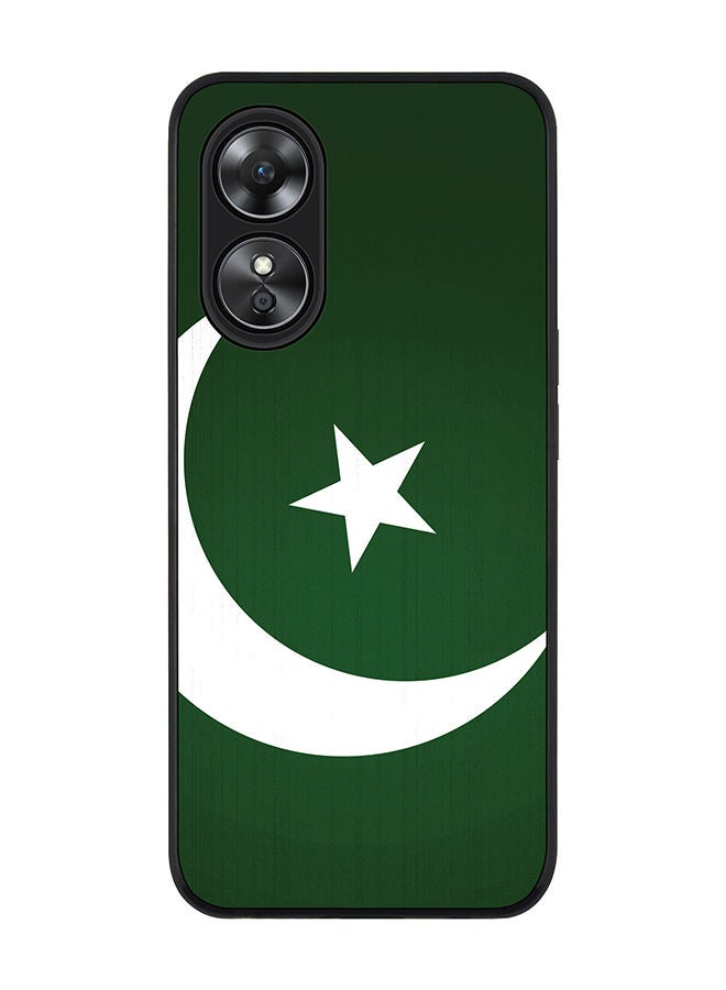 Stylizedd Rugged Black edge case for Oppo A97 Slim fit Soft Case Flexible Rubber Edges Anti Drop TPU Gel Thin Cover - Flag Of Pakistan - Image 1