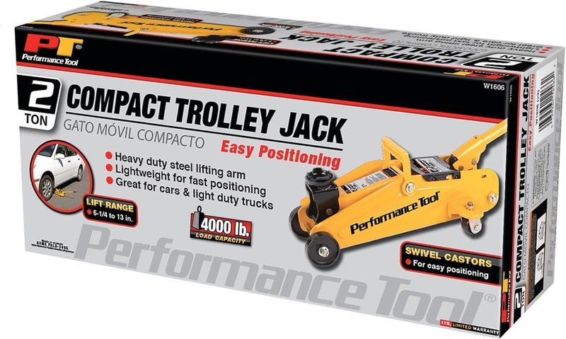 Performance Tool W1606 2 Ton Compact Trolley Jack - Image 5