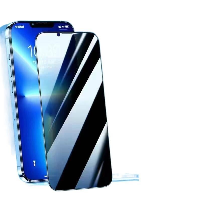 MS غطاء هاتف بGlass لـ iPhone 12 Pro Max مع ملمس غير لامع ومضاد للتجسس مع غير لامع مع وضوح عالي باللون Privacy Film - Image 1