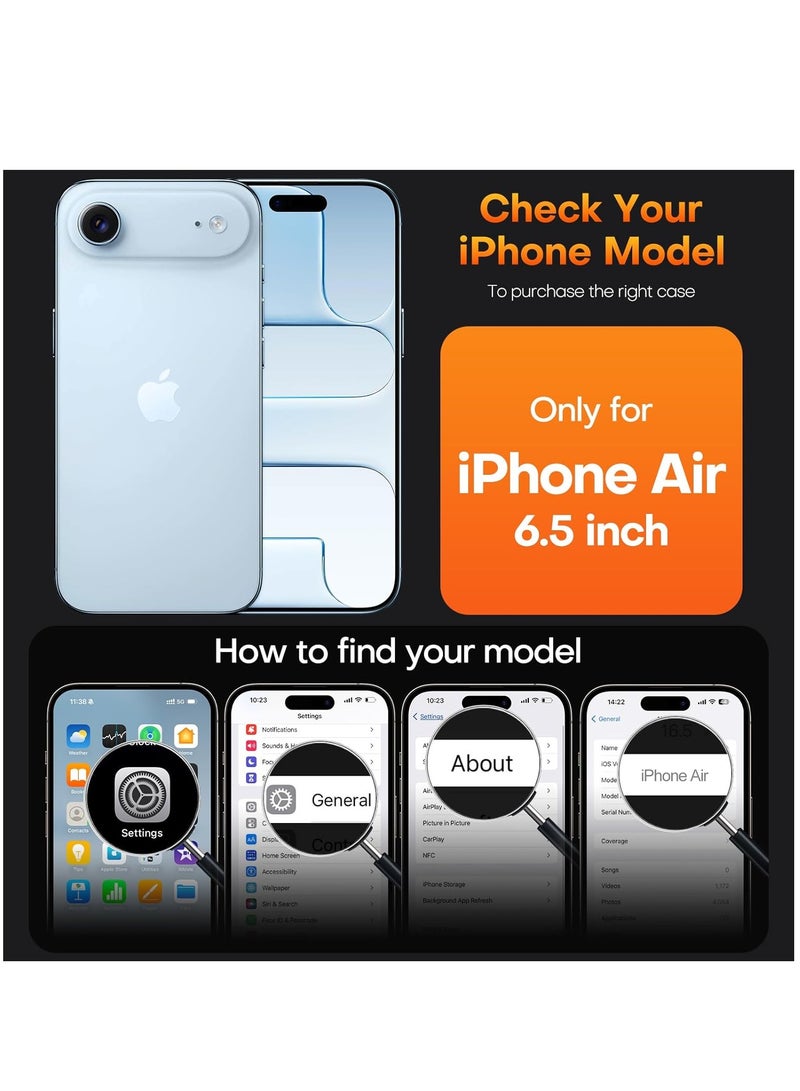 BORTONY iPhone 17 Air Case Clear, Slim Scratch Resistant Anti-Drop iPhone 17 Air Cover Shockproof Protective Phone Case for iPhone 17 Air 6.1 inch - Image 2