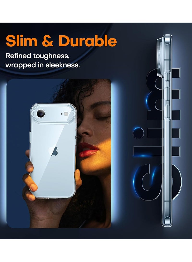 BORTONY iPhone 17 Air Case Clear, Slim Scratch Resistant Anti-Drop iPhone 17 Air Cover Shockproof Protective Phone Case for iPhone 17 Air 6.1 inch - Image 5