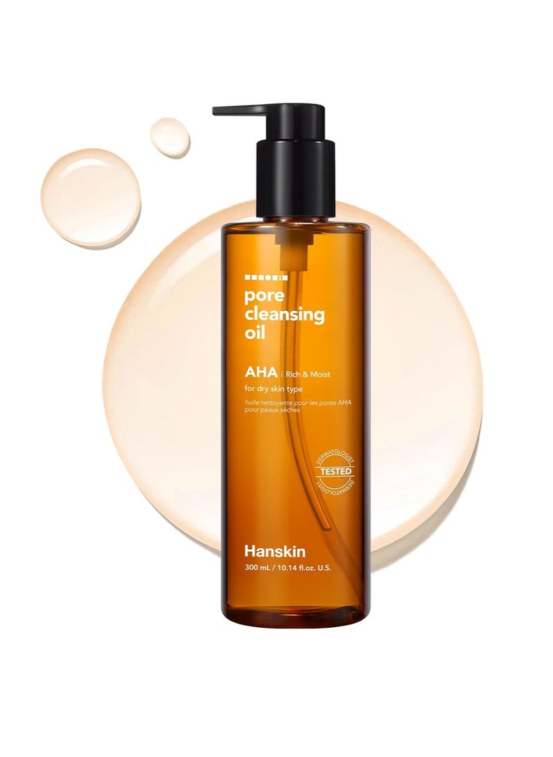 Hanskin AHA Pore Cleansing Oil for Dry Skin, Exfoliating, Waterproof Makeup Remover Facial Cleanser, Moisturizing for Soft Skin, Korean Skincare [AHA/10.14 oz.] - pzsku/Z0E19E9734CE3BF173D3AZ/45/1740997901/2f2b1492-fda3-43c9-b2f8-7b74d2bbbae2