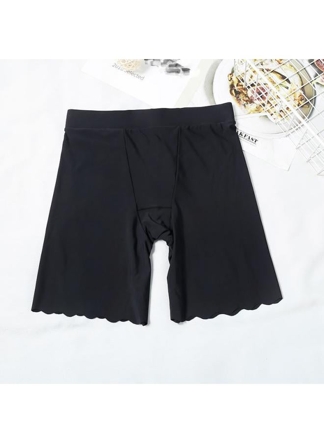 Large Size Women's Clothing A Generation Of High Waist Ice Silk Seamless Safety Pants High Elastic Nylon Ladies Anti-light Leggings 