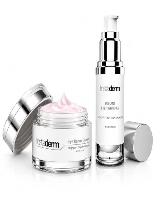 Instaderm Eye Care Set – Instant Eye Tightener & Eye Repair Cream – Helps Smooth the Look of Under Eye Bags, Puffiness, Dark Circles, Fine Lines & Wrinkles – Depuff, Tighten, Brighten & Hydrate - Image 1