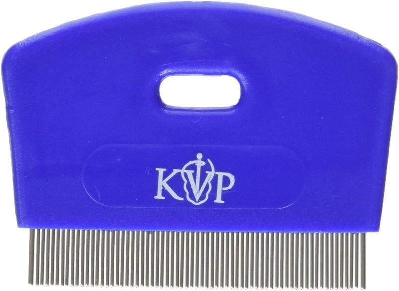 KVP Cat Flea Comb Stainless Steel Teeth with Plastic Handle - Image 1