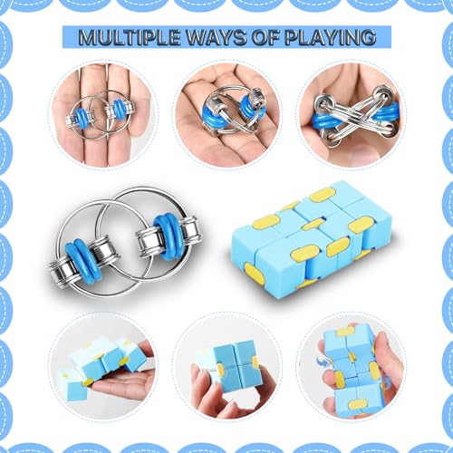 Dr.Kbder Easter Basket Stuffers for Teen Boys 5PC Fidget Toys Adults Set Fidgets for Classroom Must Have Autism Sensory Pack Figette Cube ADHD Special Treasure Prize Tool Stress Relief Desk Cool Gadget for Kid - Image 5