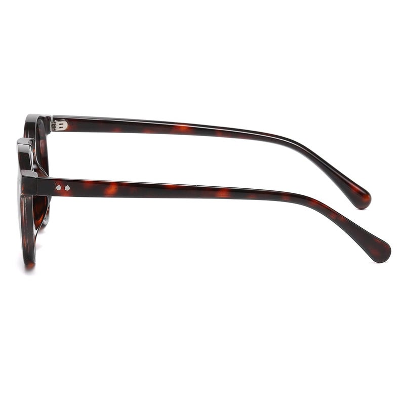 JOVAKIT Round Blue Light Glasses for Women Men Fashion Retro 90s Small Frame Computer Eyeglasses Anti Eyestrain (Tortoise) - Image 3
