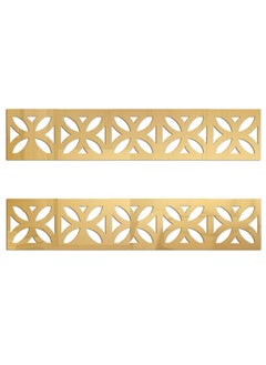Excefore Acrylic Mirror Wall Stickers, Mirror Decals Tiles Border, DIY Wall Decor Sticker, 30Pcs Mirror Art Tile Decal, for Living Room Home Background Bathroom and Room Decoration 10* 10cm (Gold)  - Image 1