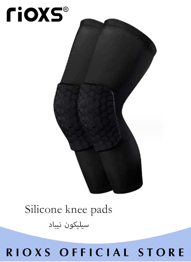 RIOXS - Sport Goalie Gloves And Knee Pads,Size 5 Goal Keeping Gloves For Kids,Boys Girls Football Goalkeeper Gloves,Breathable Soccer Goalie Gloves,Training Soccer Gloves With Strong Grip Palms To Give Powerful Protection - Image 1