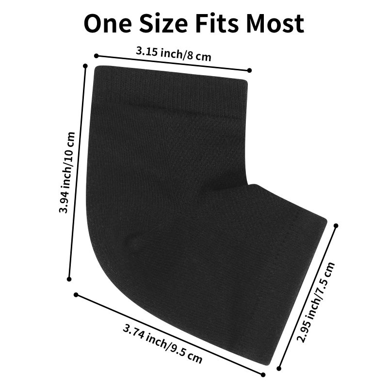 tifanso 3 Pairs Moisturizing Heel Socks for Dry Cracked Feet, Gel Repair Moisture Spa Socks for Women Dry Cracked Heels Overnight (Regular) - Image 2