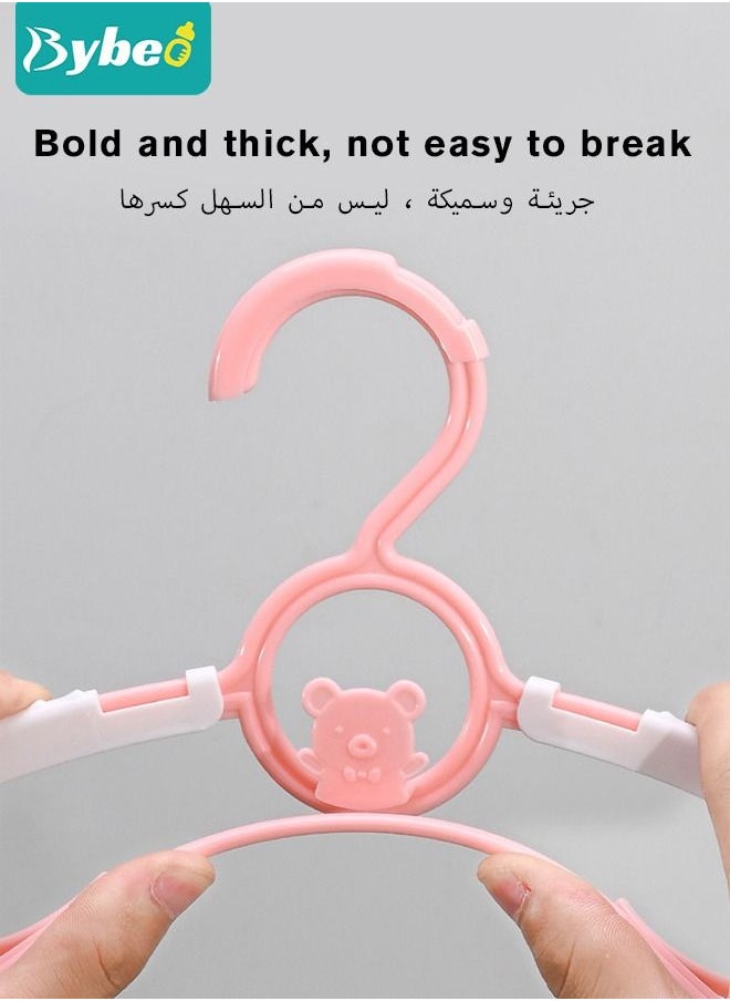 Bybeo Baby 30PCS Nursery Closet Hangers 28-36cm PP Adjustable Infant Cloth Pant Coat Hanger for Newborn Girl and Boy Toddlers Kids  - Image 5