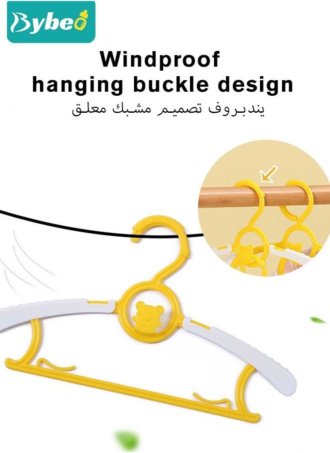 Bybeo Baby 30PCS Nursery Closet Hangers 28-36cm PP Adjustable Infant Cloth Pant Coat Hanger for Newborn Girl and Boy Toddlers Kids  - Image 4
