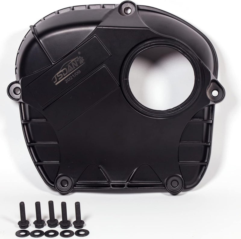JSDAN Store غطاء سلسلة التوقيت العلوي من الألمنيوم مع حشوة لسيارات VW Beetle CC EOS Golf GTI Jetta Passat Tiguan AUDI A3 A4 A5 A6 ALLROAD Q3 Q5 TT EA888 2.0L غطاء التوقيت 06H103269C. - Image 1