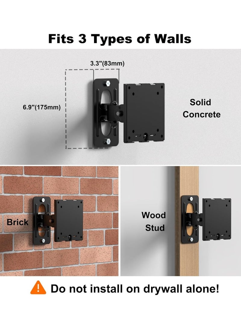 حامل شاشة حائط متحرك بالكامل للشاشات العريضة جداً 17-49 بوصة حتى 20 كجم، VESA 75x75/100x100، أسود - Image 5
