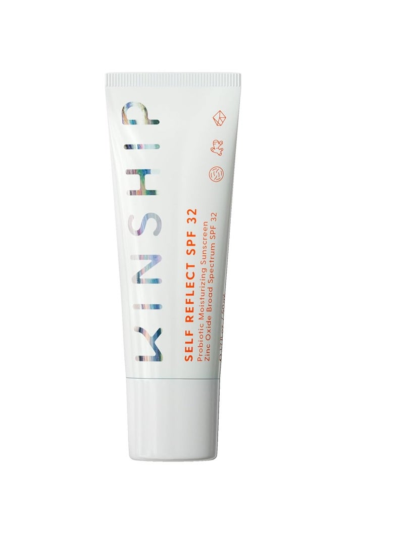 Kinship Kinship Self Reflect Mineral Face Sunscreen SPF 30+ Zinc Oxide - Synthetic Fragrance Free – Sheer, Lightweight Probiotic SPF – Formulated for Sensitive Skin - Clean, Vegan + Reef Safe (1.75oz)  - Image 1