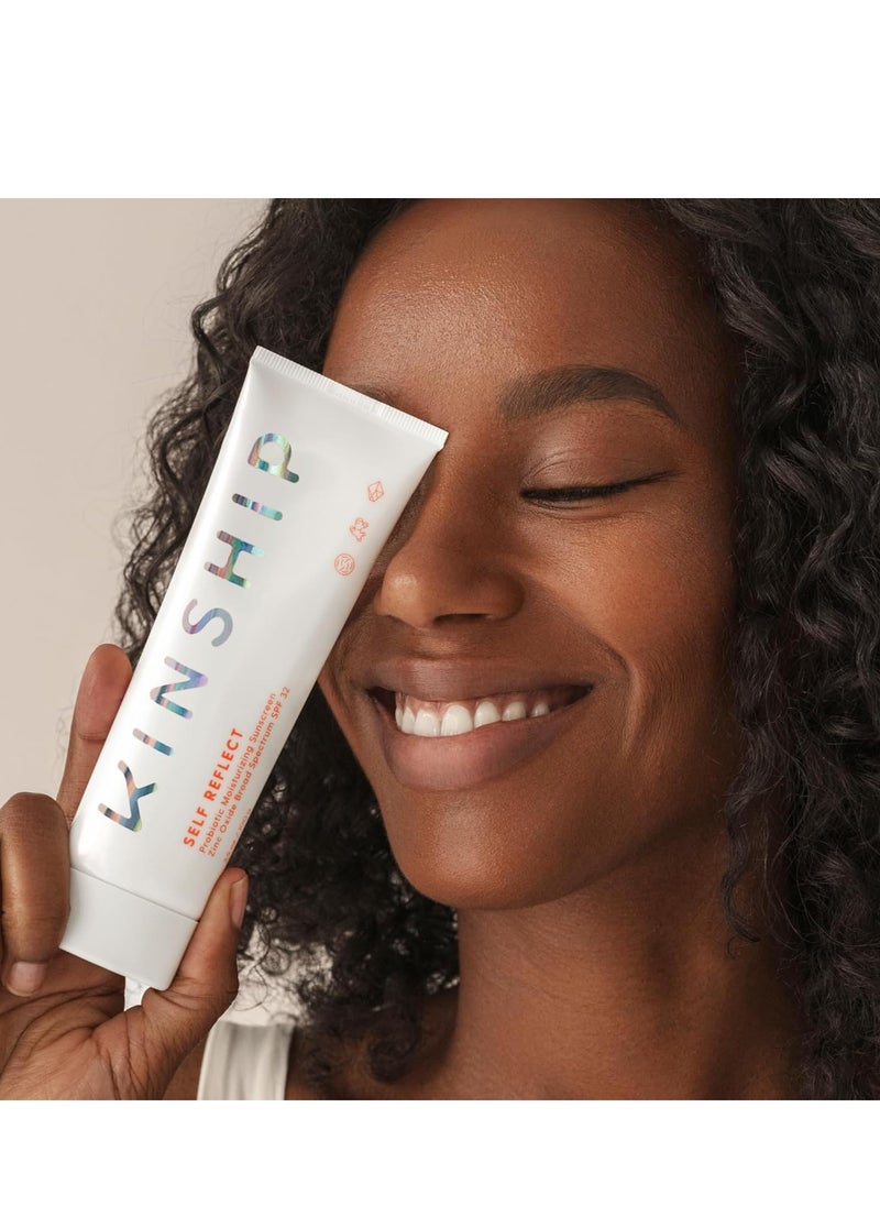 Kinship Kinship Self Reflect Mineral Face Sunscreen SPF 30+ Zinc Oxide - Synthetic Fragrance Free – Sheer, Lightweight Probiotic SPF – Formulated for Sensitive Skin - Clean, Vegan + Reef Safe (1.75oz)  - Image 2