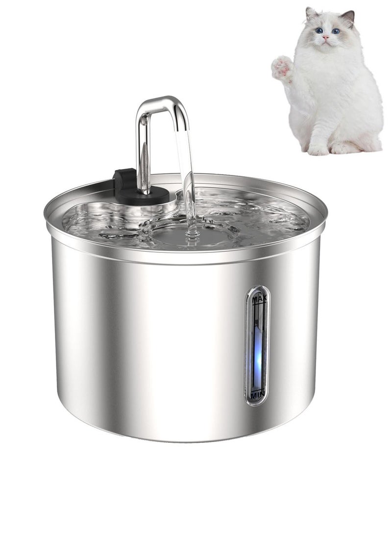 Kidle Stainless Steel Cat Fountain Cat Water Fountain Stainless Steel Pet Water Fountain Dog Water Dispenser for Cats  - Image 1