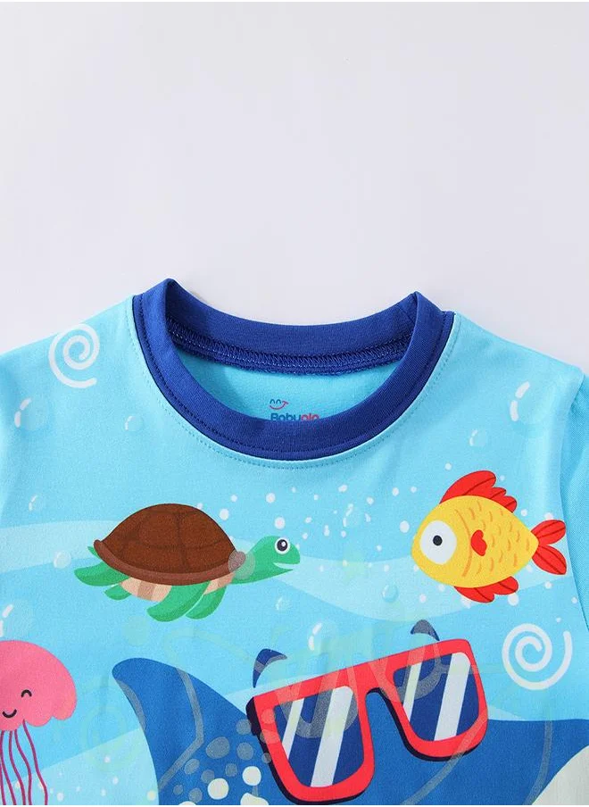 babyqlo Deep Sea Shark Glow-in-the-Dark PJs for Boys