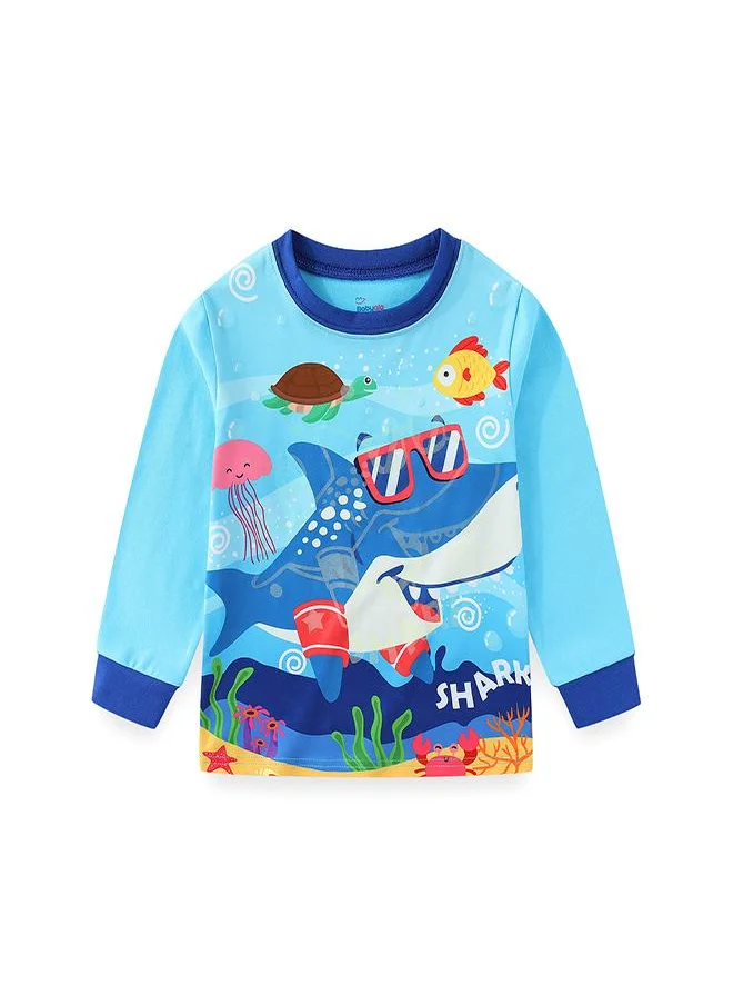 babyqlo Deep Sea Shark Glow-in-the-Dark PJs for Boys