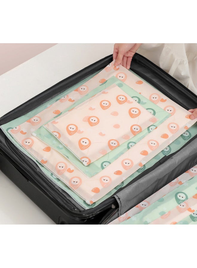 Nut Travel Storage Bag Clothes Tidy Bag Portable Frosted Waterproof Sealed Bag Luggage Clothes-Specification:40*50 Green - Image 4