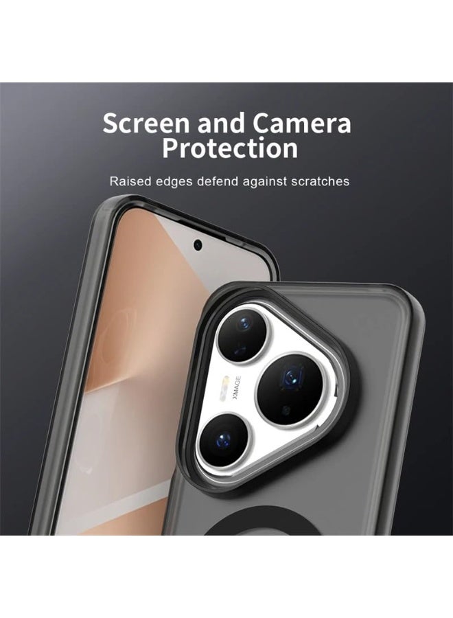 general Clear Case Compatible with Huawei Pura 80 Pro, Compatible with Mag-Safe, Shockproof Military-Grade Protection, Yellowing Resistant, Magnetic Classic Hybrid Case - Image 3