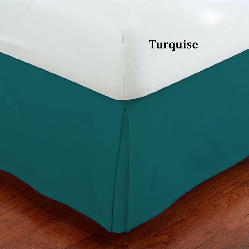 Fancy Collection Easy Care Tailored Microfiber 14inch Bed Skirt Solid New Full Turquoise