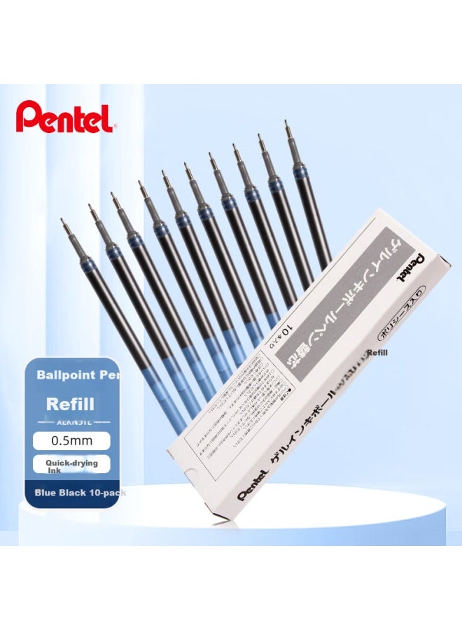 Pentel 0.5Mm Quick-Drying Gel Pen Refills (For Bln75Tl) Xlrn5Tl Blue Black 10-Pack - Image 1
