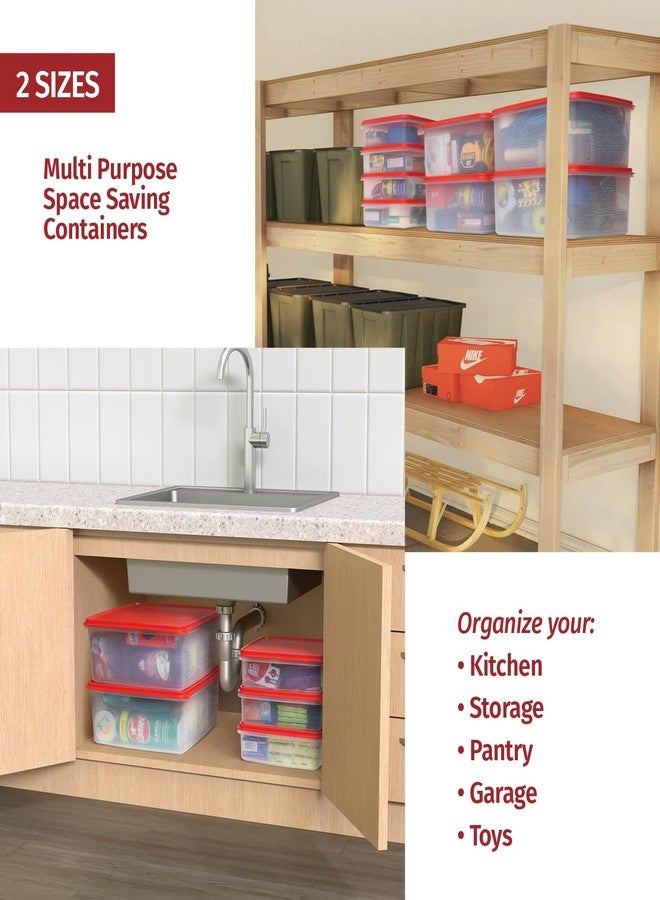 Signoraware Plastic Storage Containers with Lids - 2-Pack 3L Cupcake Carrier - Leakproof Cookie Storage Containers Airtight - BPA-Free Plastic Containers with Lids for Food Storage, Meal Prep, Leftovers, Cupcakes - Image 2